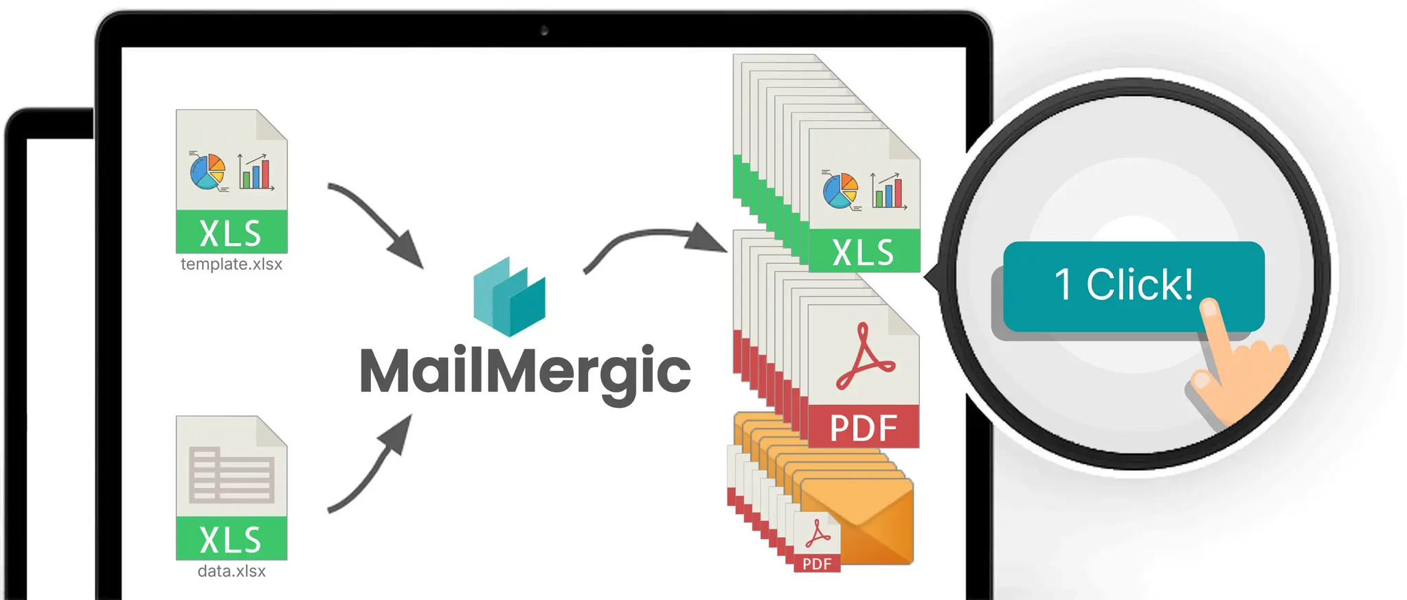 Combinar correspondencia en Excel: MailMergic genera archivos Excel personalizados a partir de una hoja con datos de clientes