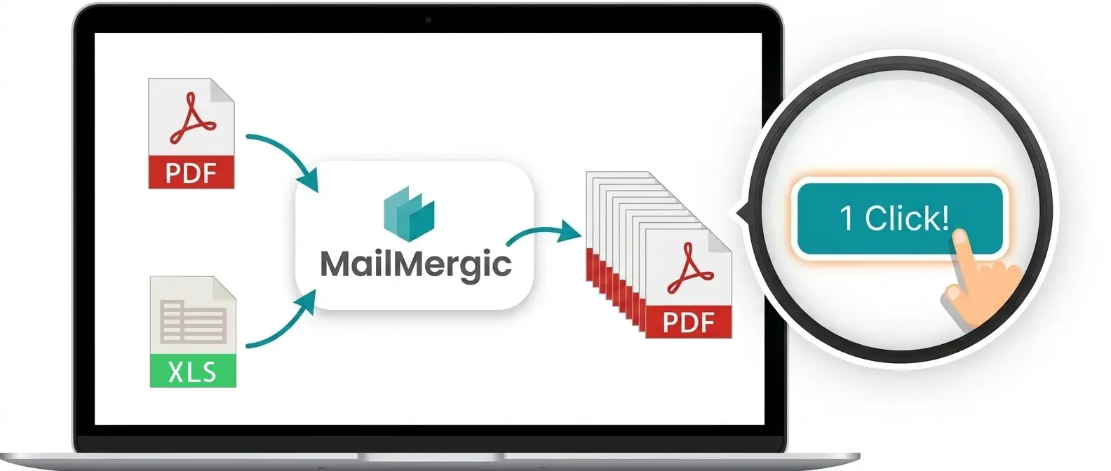 MailMergic app generating PDFs from a spreadsheet