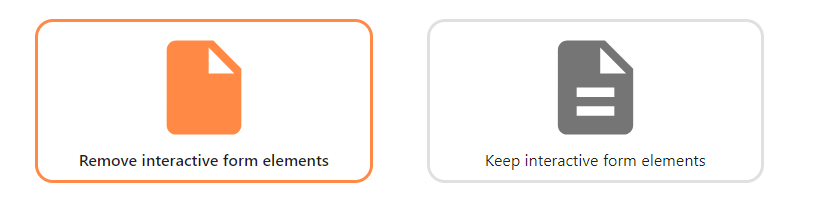 remove interactive form elements