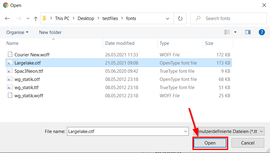 Upload Custom Font 1
