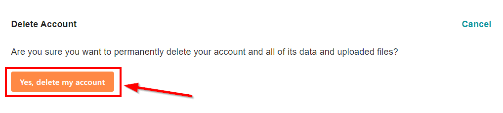 Wie kann ich mein Konto löschen? 2 delete account2