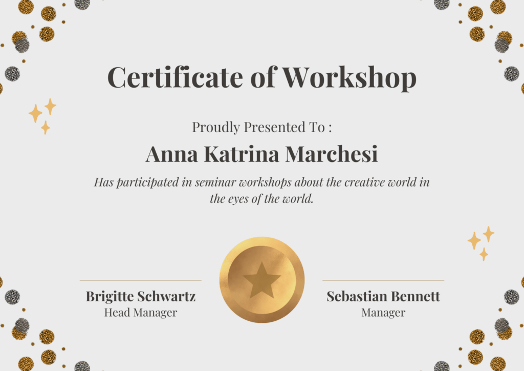 Certificado del taller