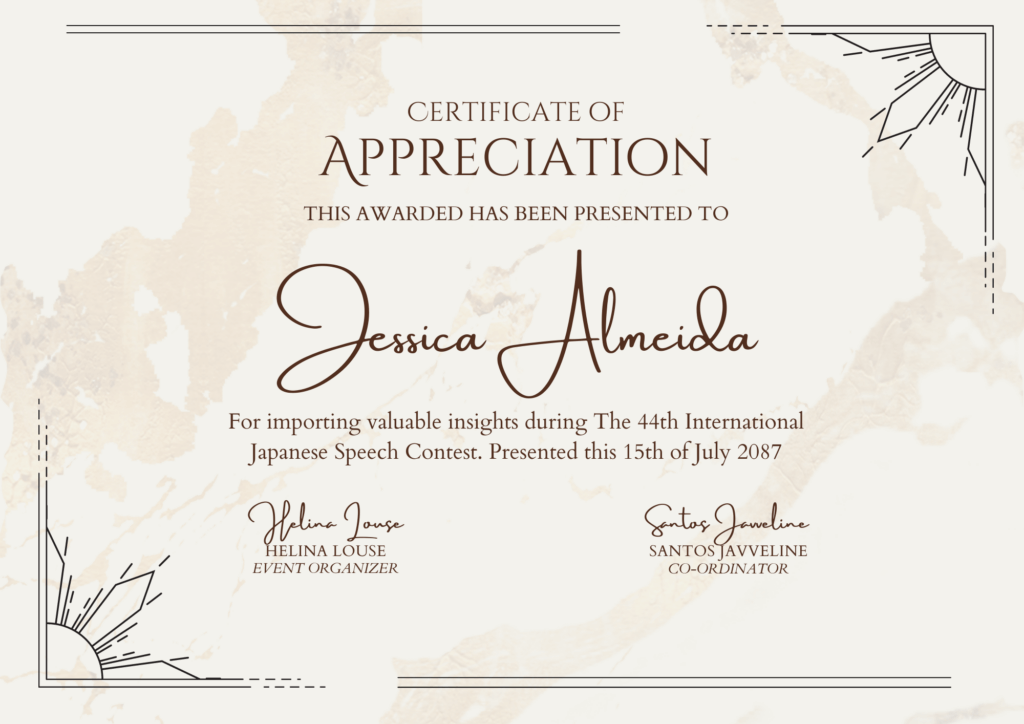 Certificado de reconocimiento