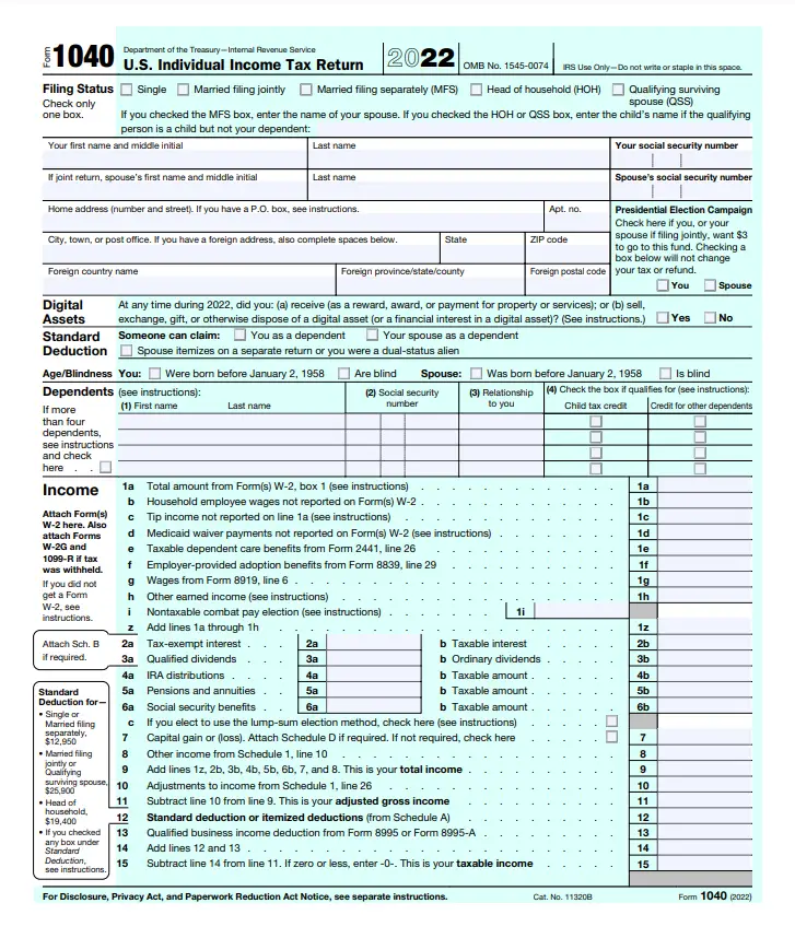 tax form