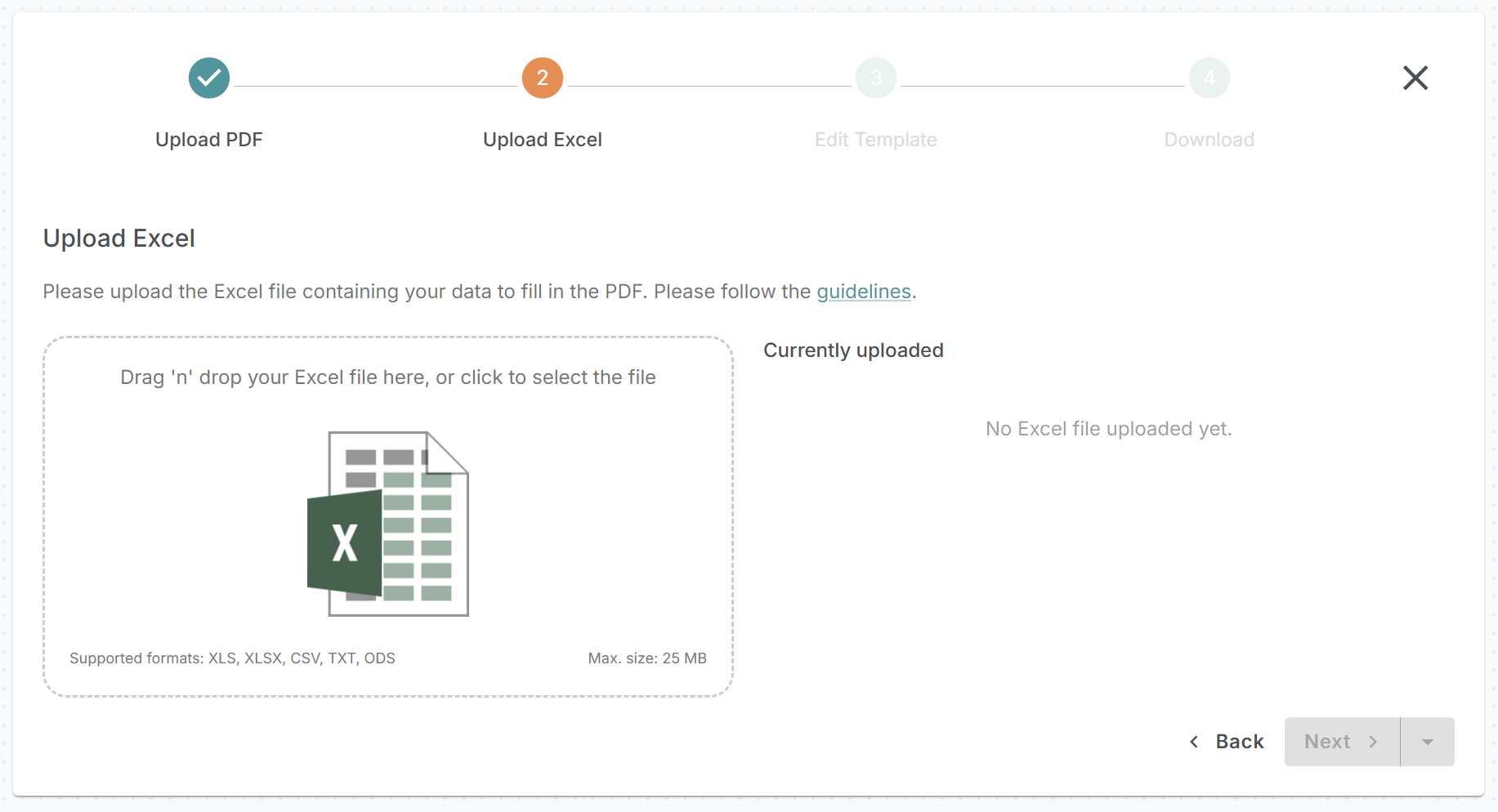 Wizard Step 2 Upload