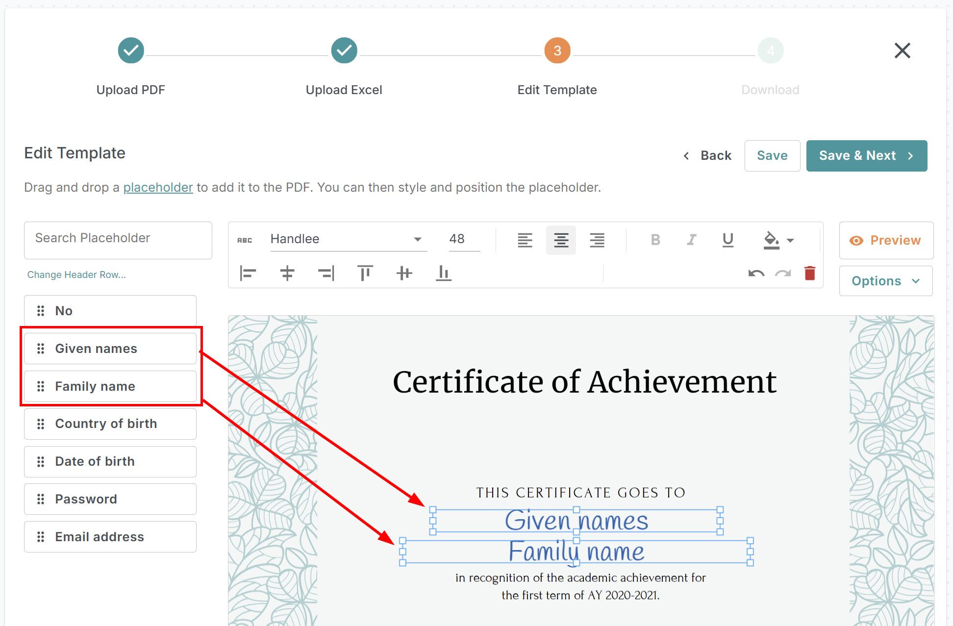 Wizard Step 3 Edit PDF