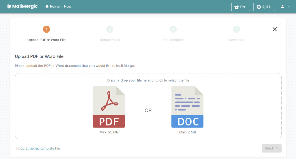 Step 1 Prepare and upload your Word template